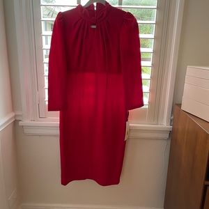 NWT red Calvin Klein above the knee dress
